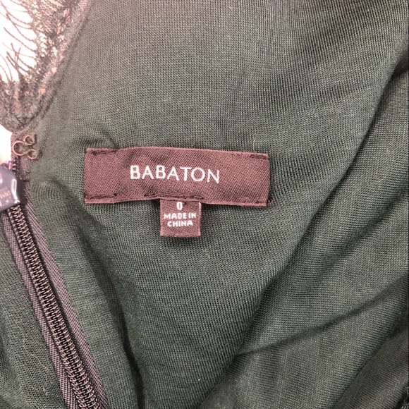 Aritzia Babaton Hunter Green Rafael Lace Dress 0 - Picture 8 of 11